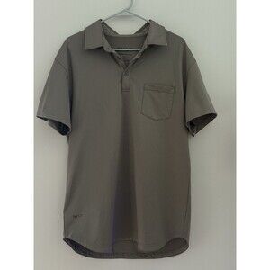 BYLT DCSS Executive Polo Mens L Grey Performance Shirt Short Sleeve Pocket Basic